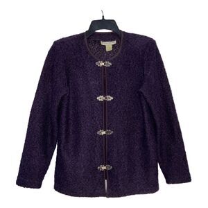 Cathy Daniels Purple Haze Women's Jacket Decorative Hook Closure Small